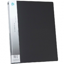 齐心（Comix）AB151A/P 单强力夹+插袋 A4文件夹 资料夹 20MM A4 黑色 单个装