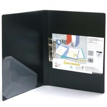 齐心（Comix）AB151A/P 单强力夹+插袋 A4文件夹 资料夹 20MM A4 黑色 单个装