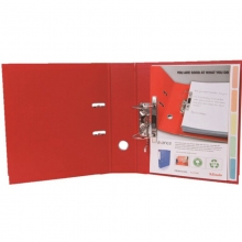 易达（Esselte）avance全包胶档案夹文件夹两孔夹 20133 红色 A4 3寸 背宽74MM