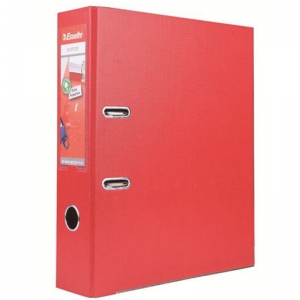 易达（Esselte）avance全包胶档案夹文件夹两孔夹 20133 红色 A4 3寸 背宽74MM