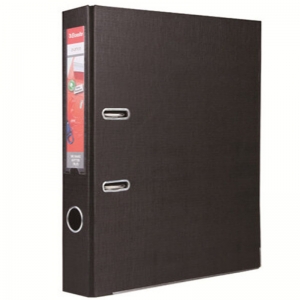 易达（Esselte）avance全包胶档案夹文件夹两孔夹 20147 黑色 A4 2寸背宽52MM