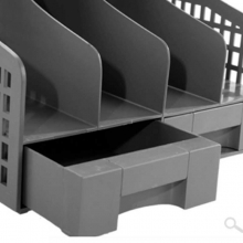 远生（USIGN）US-2005 四格固定资料架 A4 带抽屉 灰色