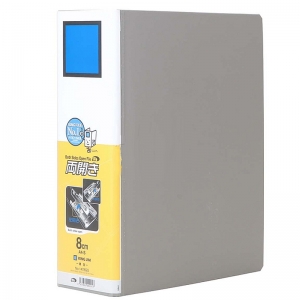 锦宫（KINGJIM）1478GS 双开管文件夹 A4档案夹 容纸量80mm 灰色