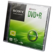 索尼（SONY）DVD+R 16速 4.7G 碟片/光盘/刻录盘/空白光盘 单片独立盒装 10片/盒