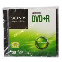 索尼（SONY）DVD+R 16速 4.7G 碟片/光盘/刻录盘/空白光盘 单片独立盒装 10片/盒