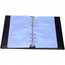 喜通（heeton）M180-326 可放180枚 皮面活页名片册 6孔O型 颜色随机