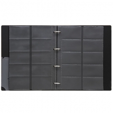 得力（deli）5779 四孔 可放500枚 大容量活页名片册/商务办公名片夹/名片簿 黑色