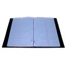 喜通（heeton）M600-326 可放600枚 皮面活页名片册 3孔O型 颜色随机