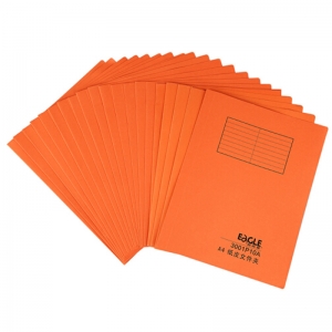 益而高（EAGLE）3001P10A 纸皮文件夹/纸夹子/纸质分类卡/报告夹/分类夹/挂劳纸夹 A4无插袋 20个/包 橙色
