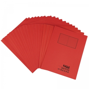 益而高（EAGLE）3001P10A 纸皮文件夹/纸夹子/纸质分类卡/报告夹/分类夹/挂劳纸夹 A4无插袋 20个/包 红色