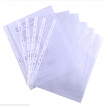 富得快（FUDEK）F8900A 厚度7C 11孔活页资料袋/A4透明文件袋/11孔袋/文件保护套 A4 100个装 透明