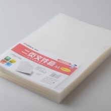 齐心（Comix）E310-1 A4二页文件套/单页夹 100个/包 透明
