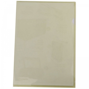 易达（Esselte）700241 透明文件套/单页夹/单片文件夹/单片夹/L型文件袋 黄色 12个/包
