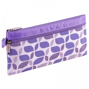 渡美（Dumei）NF-623-B6长款 22.5x11.5cm 彩色牛津布双层拉链袋 紫色