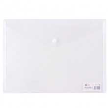 富得快（Fudek）HY322 透明按扣文件袋/资料袋 A4 透明白 10个/包