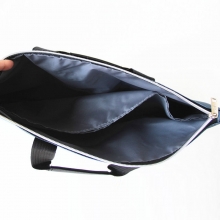 易利文（YILIWEN）100-7 立体手提文件袋双拉链/方格纹手提文件袋 27*38.5*4cm 蓝色