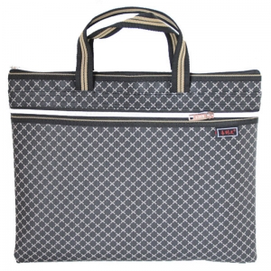 易利文（YILIWEN）915-10 仿皮双拉链手提文件袋 37*29.5cm 灰色