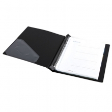 齐心（Comix）NF407A-S 30孔活页资料册/活页夹 A4 40页 黑色