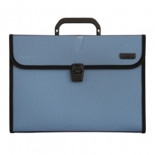 得力（deli）5555 手提式风琴包/针织纹面资料包文件包 A4/13格 33*24cm 颜色随机