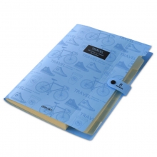 得力（deli）5737 学生试卷文件袋/8层按扣风琴包 32.5*24.5cm 颜色随机
