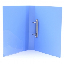 得力（Deli）5387 A4二孔D型+插袋文件夹/资料夹 蓝色