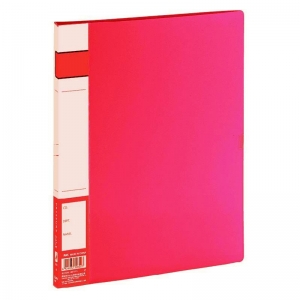 齐心（Comix）A602 单强力夹+插页 A4文件夹/资料夹 红色