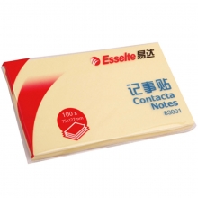 易达（Esselte）83001 黄色记事贴/便利贴/便签纸 75mm*125mm 100页/本 12本装