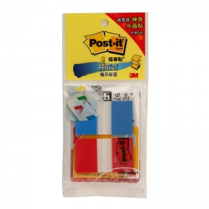 3M（3M）680-2PK-1 塑料透明指示标签 25*44mm*2色*20张 蓝色+红色