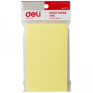 得力（deli）7735-12 百事贴/报事贴/易事贴/便条贴 76*126mm 黄色 12本装