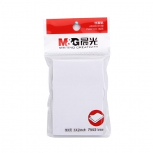 晨光（M&G）YS-44 白色优事贴/便利贴/告示贴 76*51mm*80页 白色 十本装
