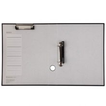 齐心（Comix）NO.336 A4纸板文件夹/资料夹/档案夹 2孔D型夹+板夹 黑色