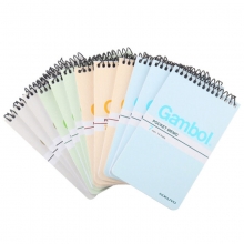 渡边（Gambol）SA7503/SA7506 螺旋装订笔记本/记事本 A7(74*120mm) 50页 上翻 24本装