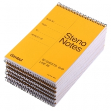 渡边（Gambol）S6090 螺旋装订速记本/记事本 6x9寸(152*228mm) 80页 竖翻 12本装