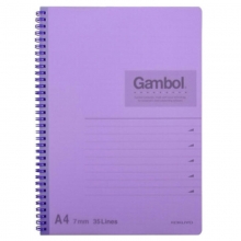渡边（Gambol）DS2108 螺旋装订笔记本/记事本/软抄本 A4-80页 210*297mm 横翻 颜色随机