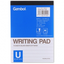 渡边（Gambol）A6-708 拍纸本/草稿本 A6-70页 横线 12本装