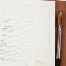 萨搏（SABO）6-16/B5 活页仿皮笔记本/三折6孔皮面本 B5-62页100g米黄内芯 黑色