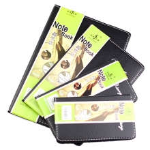 国俊众搏（GJZB）1248 仿皮记事本/皮面本/仿皮本 A6（182*100mm）74页 黑色