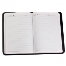 国俊众搏（GJZB）1348 仿皮记事本/皮面本/仿皮本 A6（180*98mm）48K-112页 黑色