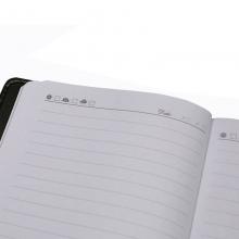 国俊众搏（GJZB）1348 仿皮记事本/皮面本/仿皮本 A6（180*98mm）48K-112页 黑色