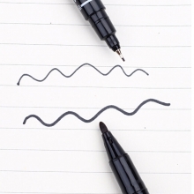 齐心（Comix）MK804 油性小双头记号笔 1.5mm/0.5mm 蓝色 10支装