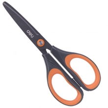 得力（deli）6055 特氟龙材质防粘不锈钢剪刀 170mm 颜色随机