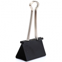 得力（deli）8565 筒装长尾票夹/燕尾夹/长尾夹/铁夹子/凤尾夹 19mm 黑色 40只/筒