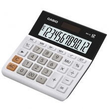 卡西欧（CASIO）MH-12-WE 小型超宽商务计算器 12位 白色