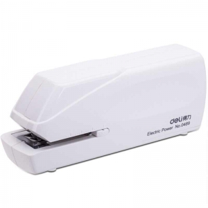 得力（deli）0489 电动订书机/电子自动装订订书器 20页（适用书针24/6,26/6）白色