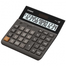 卡西欧（CASIO）DH-14-WE 超宽中型计算器/专业计算器 14位 黑色