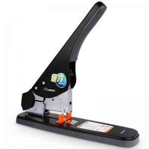 得力（deli）0485 省力重型订书机/厚层订书器 210页（适用书针23/6~23/23）黑色