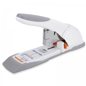 得力（deli）0487 重型订书机/厚层钉书器 80页（适用书针23/6~23/13）白色