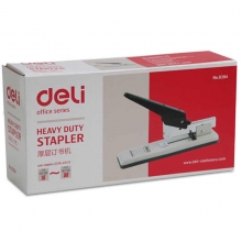 得力（deli）0394 重型订书机/加厚订书器 80页（适用书针23/6~23/13）灰色