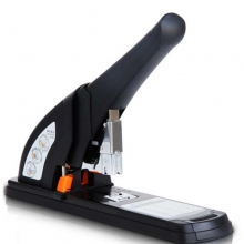 得力（deli）0385 重型厚层订书机/省力加厚订书器 210页（适用书针23/6~23/23）黑色