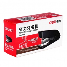 得力（deli）0466 小号省力型订书机/订书器 20页 颜色随机 适用书针24/6~26/6